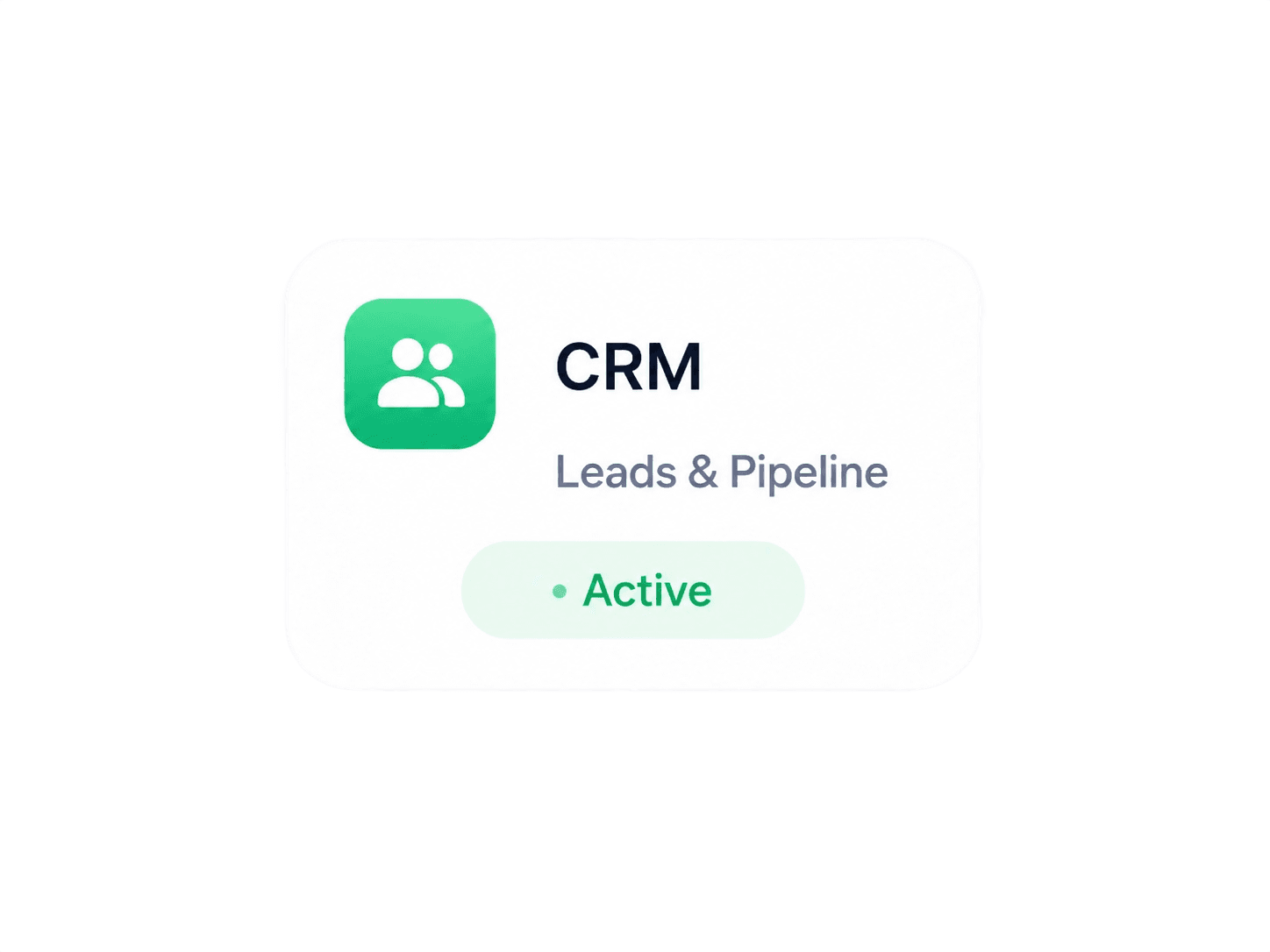CRM, Leads and Pipeline, Active
